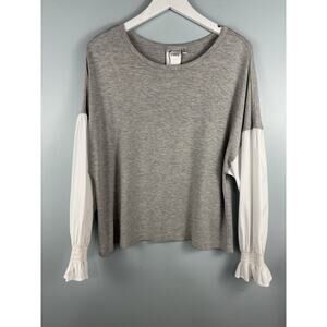 Finley Women’s Top Size XL T Shirt Blouse Gray White Oversized Minimalist USA